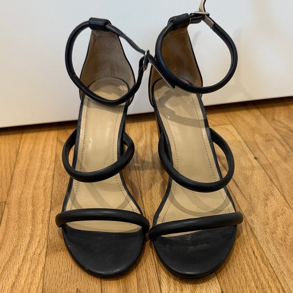 Country Road Black Strappy Heels